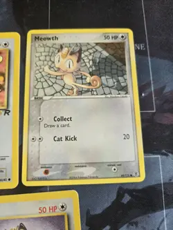 Meowth 3-Card Lot Pokemon Team Rocket, Base Set 2, Fire Red & Leaf GRN - Image 3