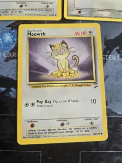 Meowth 3-Card Lot Pokemon Team Rocket, Base Set 2, Fire Red & Leaf GRN - Image 4