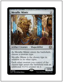 1x Metallic Mimic, Lost Caverns of Ixalan Commander, Magic MTG NM - Image 1