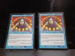 MTG Brainstorm x2 - Mercadian Masques - Moderately Played - Image 1