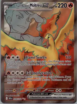 Team Rocket's Moltres ex - 208/182 Holo - Pokemon SV10: Destined Rivals - Image 1