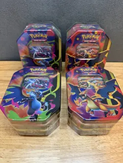 Pokemon TCG: Mega Charizard Y ex & X ex Tin Bundle - 4 Tins New Sealed - Image 3