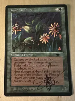 MTG ARTIST PROOF MTG Argothian Pixies AP Sketch Art Amy WEBER - Image 2