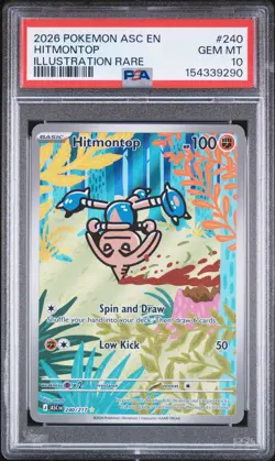 Hitmontop 240/217 - Ascended Heroes Illustration Rare PSA 10 GEM MT Pokemon TCG - Image 1