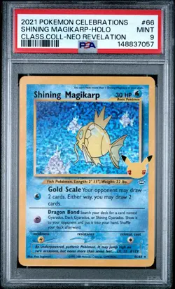 2021 POKEMON CELEBRATIONS CLASSIC COLLECTION #66 SHINING MAGIKARP-HOLO PSA 9 - Image 1