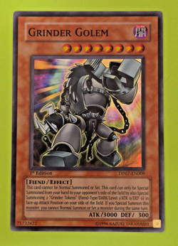 Yu-Gi-Oh Grinder Golem Super Rare 1st Edition DP07-EN009 NM - Image 1
