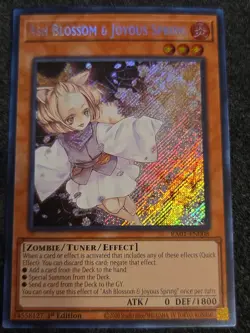Yugioh Ash Blossom & Joyous Spring RA01-EN008 Secret Rare 1st Edition VLP - Image 1