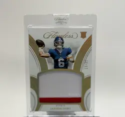 2025 Panini Flawless Jaxson Dart RC Patch /25 Encased GIANTS 3 Color - Image 2