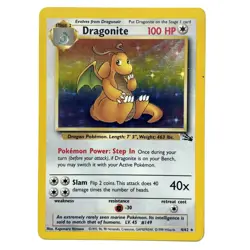 Dragonite 4/62: Fossil, Holographic Rare Vintage Pokemon Card - Image 1