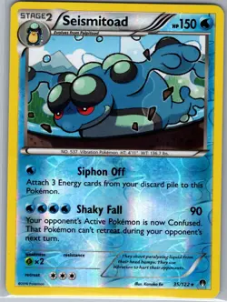 Seismitoad 35/122 Reverse Holo XY - BREAKpoint - Pokemon Card - NM - Image 1