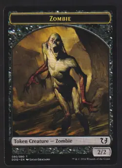 Zombie Token T Duel Decks: Blessed vs. Cursed 80 Magic The Gathering MTG - Image 1