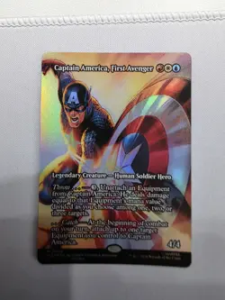 Captain America, First Avenger Borderless Foil Marvel Super Heroes Mtg Nm 0088 - Image 1