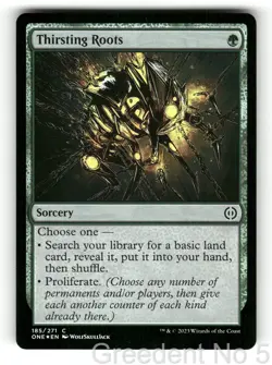 Thirsting Roots 185 Phyrexia: All Will Be One Magic: The Gathering Foil LP - Image 1