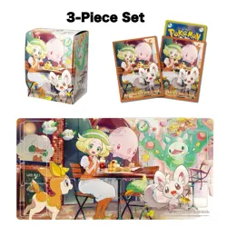 Pokemon Center Japan Bianca Complete 3-Piece Set Deck Box Sleeves Playmat - Image 1