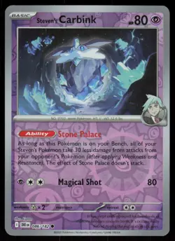 Steven's Carbink 086/182 Common Destined Rivals Pokemon Reverse Holo Near Mint - Image 1