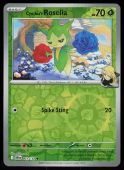 Cynthia's Roselia 007/182 Common Destined Rivals Pokemon Reverse Holo Near Mint - Image 1