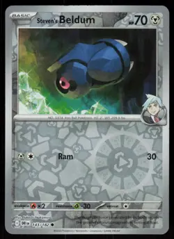 Steven's Beldum 143/182 Common Destined Rivals Pokemon Reverse Holo Near Mint - Image 1