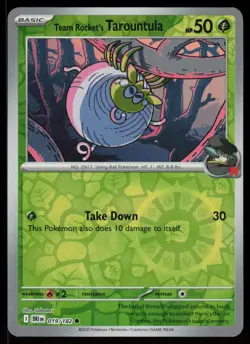 Team Rocket's Tarountula 019/182 Common Destined Rivals Pokemon Reverse Holo NM - Image 1