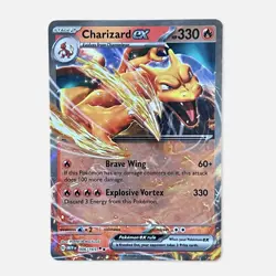 Pokemon TCG Charizard EX Holo Double Rare Card Scarlet & Violet 151 006/165 - Image 1