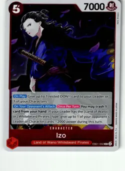 Set Of 2 Izo EB01-002 Rare Extra Booster: Memorial Collection One Piece LP - Image 1