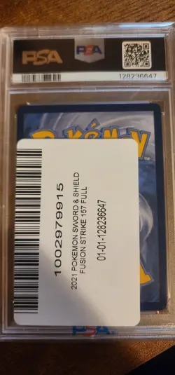 2021 POKEMON SWORD & SHIELD FUSION STRIKE #157 FULL ART/GENGAR VMAX PSA 10 - Image 3