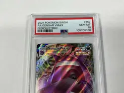 2021 POKEMON SWORD & SHIELD FUSION STRIKE #157 FULL ART/GENGAR VMAX PSA 10 - Image 4