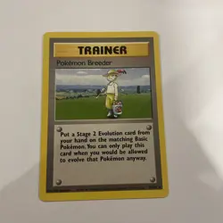 POKEMON BREEDER 76/102 Trainer Rare Shadowless Base Set WOTC 1999 - Pokemon Card - Image 1