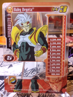 DBZ CCG DRAGON BALL Z GT BABY VEGETA LV3 #283 HI-TECH SCORE CARD BABY SAGA 2004 - Image 1
