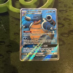 Pokemon TCG Blastoise GX SM189 Black Star Promo Card Near Mint Condition - Image 1
