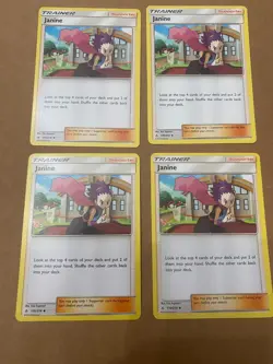 Pokemon Unbroken Bonds Janine 176/214 Cards 4x Playset x4 Uncommon LP - Image 1