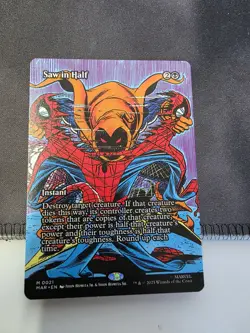 Saw in Half- Borderless - MtG Spider-Man - NM SHIPS TODAY! - Image 1