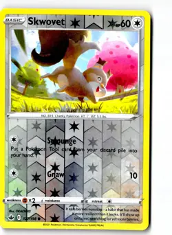 Skwovet 127/198 Common Chilling Reign Pokemon Reverse Holo Lightly Played - Image 1