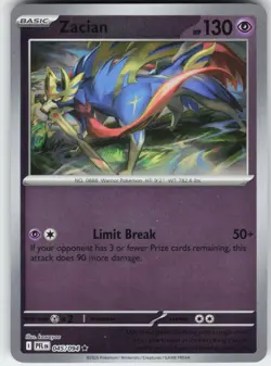 Zacian 045/094 Rare Phantasmal Flames Pokemon Reverse Holo Near Mint - Image 1