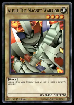 Alpha The Magnet Warrior SDMY-EN007 1st Edition Yugi Muto Yu-Gi-Oh - Image 1
