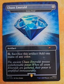 Chaos Emerald - Lotus Petal - MTG 7033 Blue Emerald - Secret Lair Drop -NM Foil - Image 2