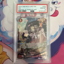 One Piece Card Game TCG OP07 Izo OP03-003 SP PSA 10 - Image 1