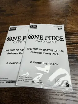 One Piece Op 16 The Time Of Battle Sealed Release Event Pack English x2 - Image 1
