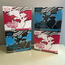 Scarlet & Violet Black Bolt & White Flare ETB Lot of 4 Sealed Pokemon TCG - Image 1