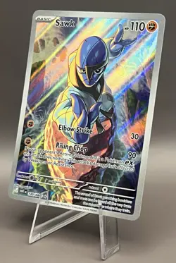 130/086 Sawk - SV White Flare - Illustration Rare NM Pokemon - Image 1