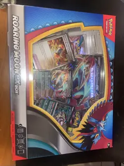 Pokemon TCG Roaring Moon ex Collection Box New Factory Sealed 4 Booster Packs - Image 1
