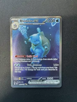 Pokemon TCG Blastoise EX 200/165 Scarlet & Violet Holo Rare NM Condition - Image 1