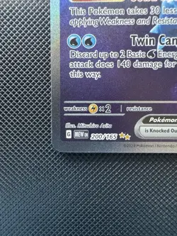 Pokemon TCG Blastoise EX 200/165 Scarlet & Violet Holo Rare NM Condition - Image 2