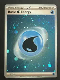 Pokemon TCG Scarlet & Violet 151 HD Cosmo Holo Water Energy SVE EN 003 SWIRL - Image 1