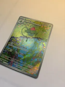 Pokemon Ivysaur 167/165 Scarlet & Violet 151 Illustration Rare Holo Card - Image 3