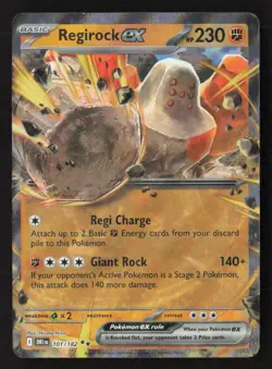 Regirock ex Double Rare Holo ASC 107/217 NM Pokemon TCG - Image 1