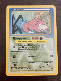 Funskool Pokemon TCG Slowpoke h07 India 2004 English NM - Image 1