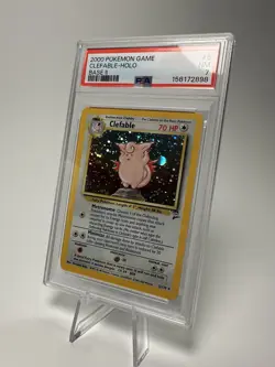 Vintage Pokemon Base Set 2 Clefable Holo Rare #005/130 English PSA 7 - Image 2