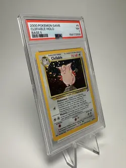 Vintage Pokemon Base Set 2 Clefable Holo Rare #005/130 English PSA 7 - Image 3