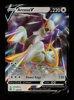 Arceus V 122/172 Holo V Rare Brilliant Stars Pokemon Cards - Image 1