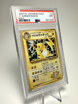 Vintage Pokemon Gym 2 Lt. Surge's Raichu Holo Rare #26 Japanese PSA 9 - Image 3